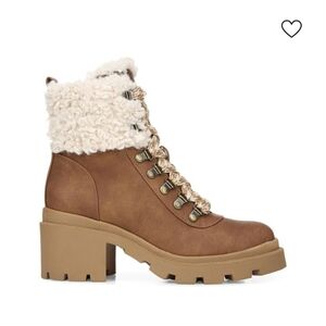 Circus by Sam Edelman Tan Winter Boots with Cream Trim